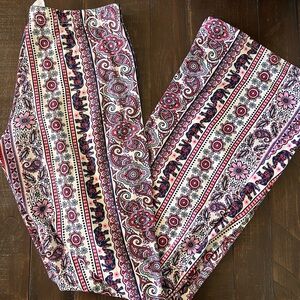 Leggings elastic waist, flared